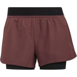 Five Ten Primegreen 2in1 Women's Climb-Shorts - Burgundy / Black
