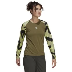 Five Ten TrailX Women's Longsleeve - Focus Olive / Magic Lime -Five Ten five ten hb0047 trailx focus olive magic lime 05 1268626