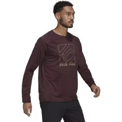 Five Ten Long Sleeve Jersey - Shadow Maroon -Five Ten five ten hd2250 long sleeve jersey shadow maroon 04 1349302
