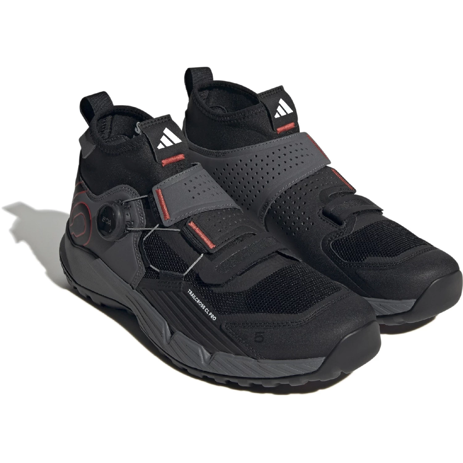 Five Ten Trailcross Pro Clip-In Mountain Bike Shoes - Grefiv / Cblack / Red 5 Five Ten Trailcross Pro Clip-In Mountain Bike Shoes - Grefiv / Cblack / Red - Image 5