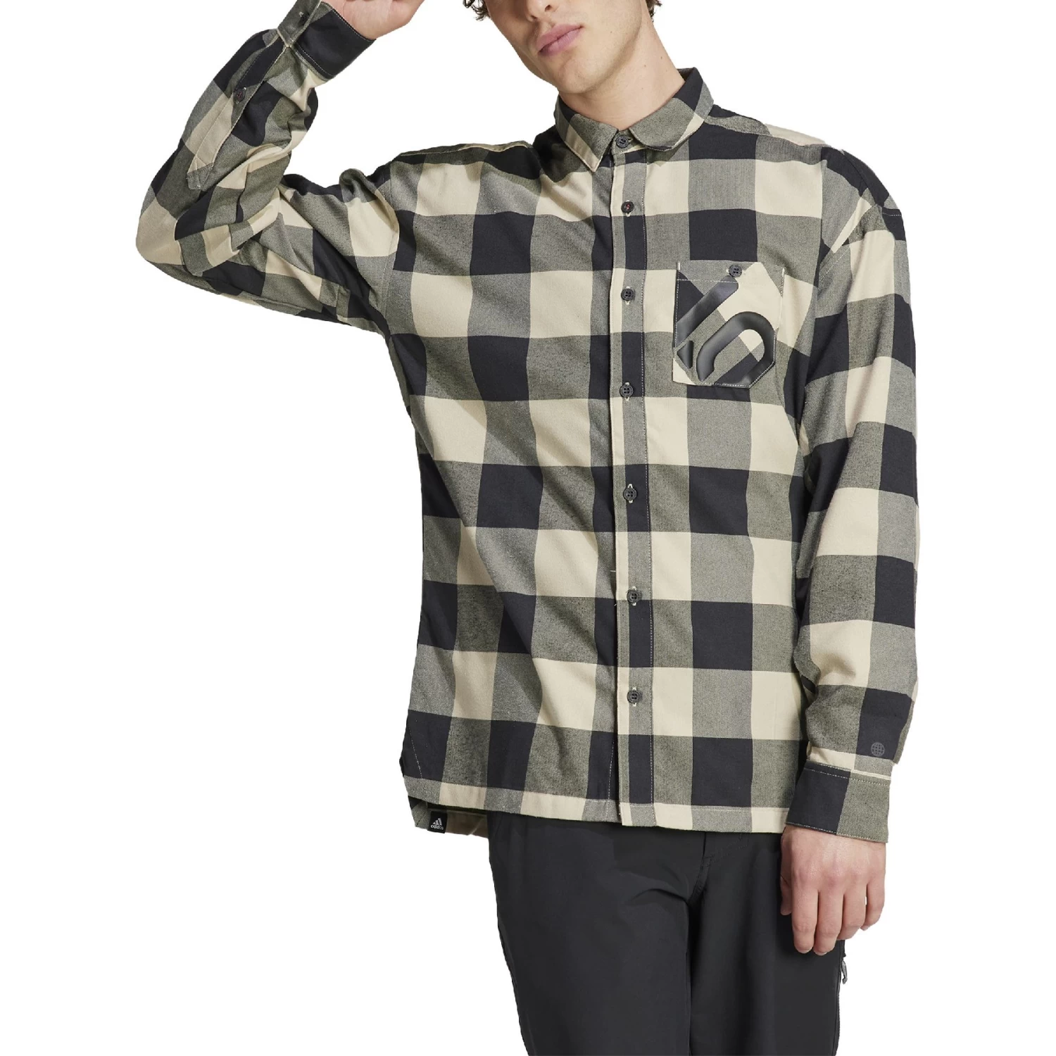 Five Ten Brand Of The Brave Flannel Long Sleeve Top - Savanna / Black 2 Five Ten Brand Of The Brave Flannel Long Sleeve Top - Savanna / Black - Image 2