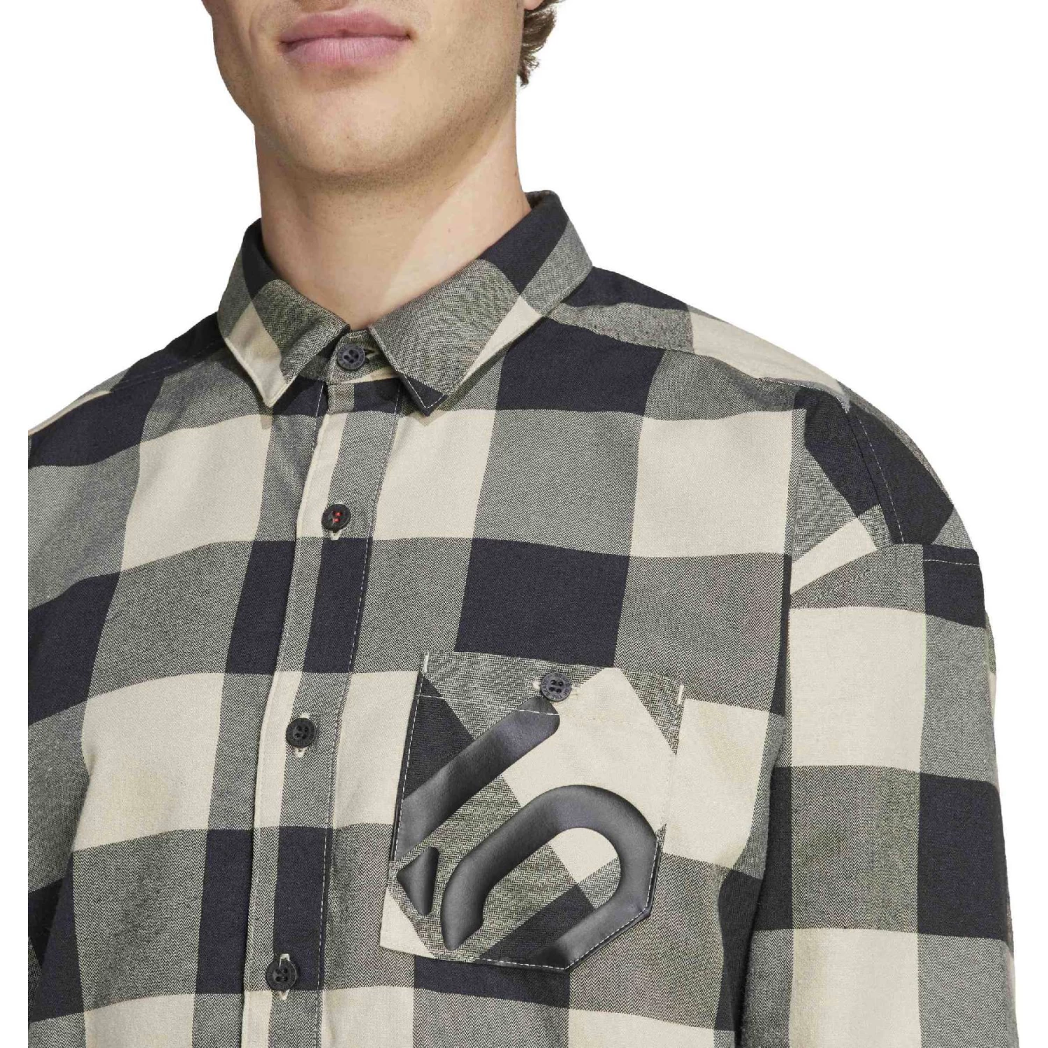 Five Ten Brand Of The Brave Flannel Long Sleeve Top - Savanna / Black 5 Five Ten Brand Of The Brave Flannel Long Sleeve Top - Savanna / Black - Image 5