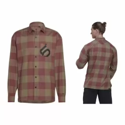 Five Ten Long Sleeve Flannel Shirt -Five Ten five ten long sleeve flannel redblack shirt 1