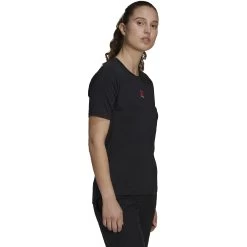 Five Ten Bike TrailX Women's T-Shirt - Black -Five Ten gj8415 app on model walking white 946098