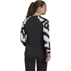 Five Ten TrailX Women's Longsleeve - Black -Five Ten gm4569 app on model back white 945033