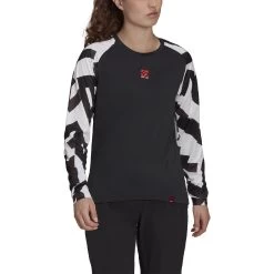 Five Ten TrailX Women's Longsleeve - Black -Five Ten gm4569 app on model front white 945036