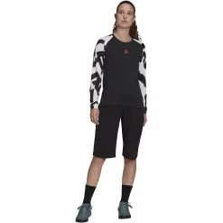 Five Ten TrailX Women's Longsleeve - Black -Five Ten gm4569 app on model standard outfit white 945037
