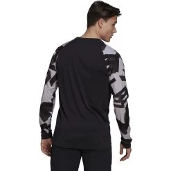 Five Ten TrailX Long-Sleeve Top - Black / Light Granite -Five Ten gm4578 app on model back white 945071